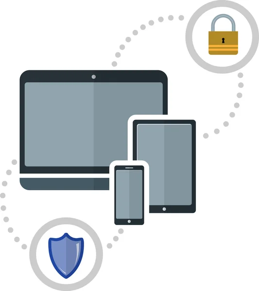 Protezione dei dispositivi elettronici Vettoriale Stock