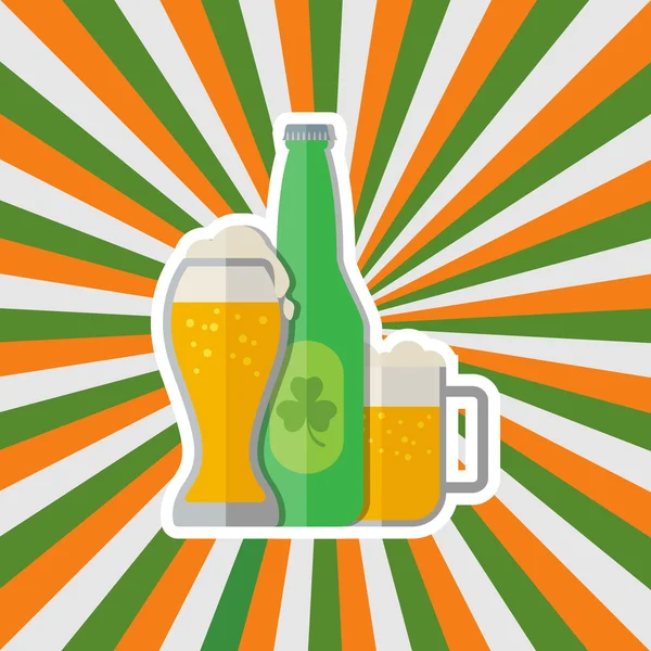 Fundo de cerveja irlandês — Vetor de Stock