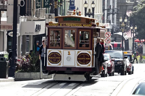 San Francisco，美国-缆车电车 — 图库照片