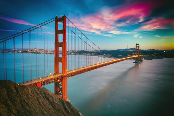 San Francisco with the Golden Gate bridge — Stock Photo, Image