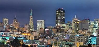 Downtown San Francisco gecenin