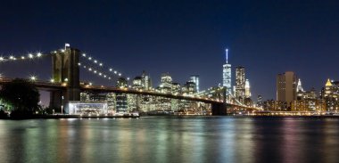 new york şehir silüeti w brooklyn Köprüsü