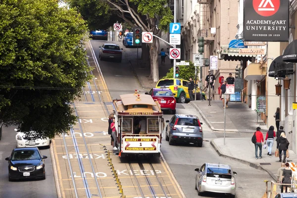 San Francisco-USA, The Cable car tram — Stock Photo, Image