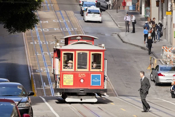 San Francisco-USA, The Cable car tram — Stock Photo, Image