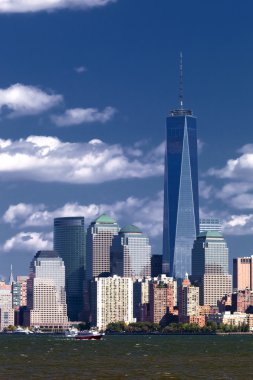 New York'un Downtown w özgürlük Kulesi 2014