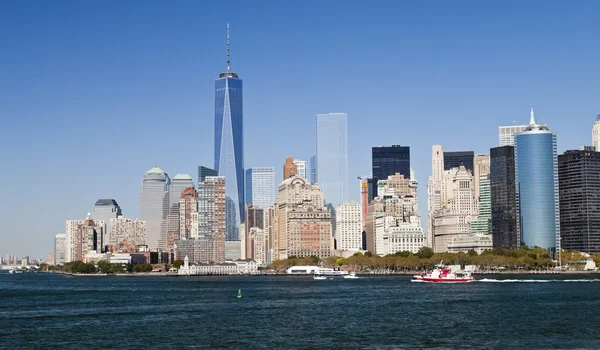 New York, Verenigde Staten - Panorama en een World Trade Center — Stockfoto
