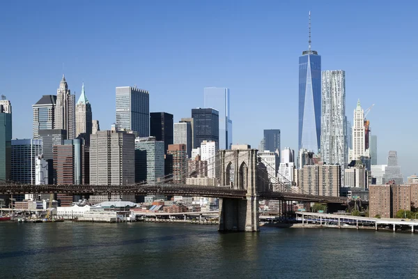 The New York City Downtown w the Freedom tower 2014 — Stock Photo, Image