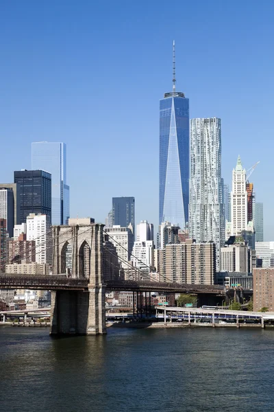 The New York City Downtown w the Freedom tower 2014 — Stock Photo, Image