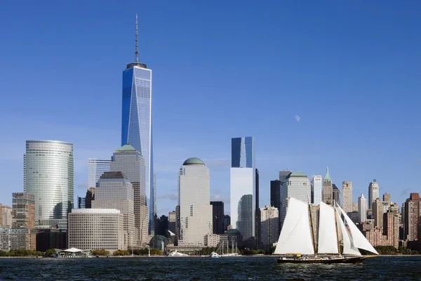 The New York City Downtown w the Freedom tower 2014 — Stock Photo, Image