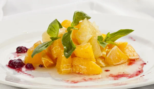 Insalata di frutta pompelmo arancione — Foto Stock