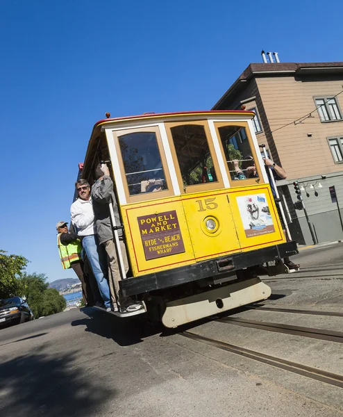 San Francisco, Usa - 3 November 2012: De kabel auto tram. De S — Stockfoto