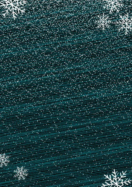Fond rayé bleu avec flocons de neige blancs — Image vectorielle