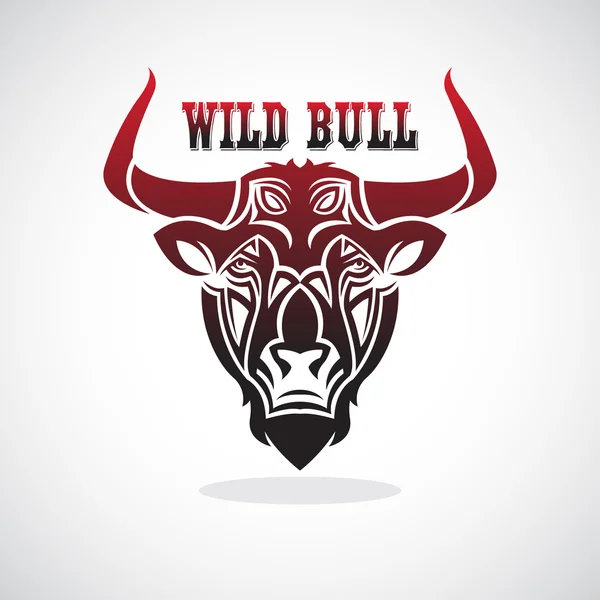 Bull's head kabile şeklinde. — Stok Vektör