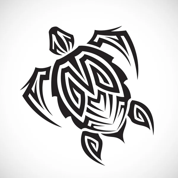 Turtle in a tribal on a white background. Royalty Free Stock Illustrations