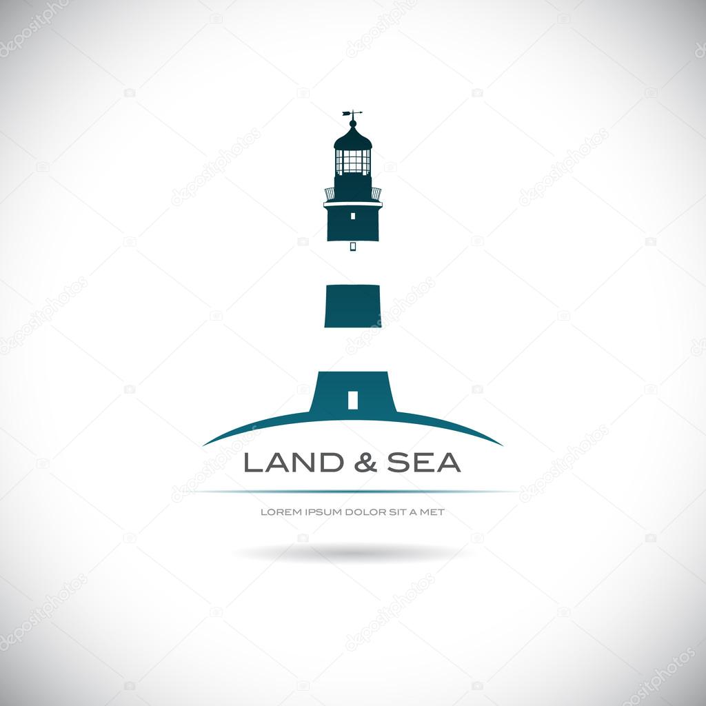 Label with a picture of the lighthouse