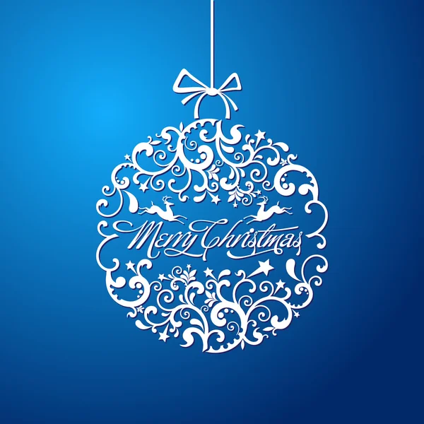 De bal van de Kerstmis, kerstboom decoraties. vector. — Stockvector