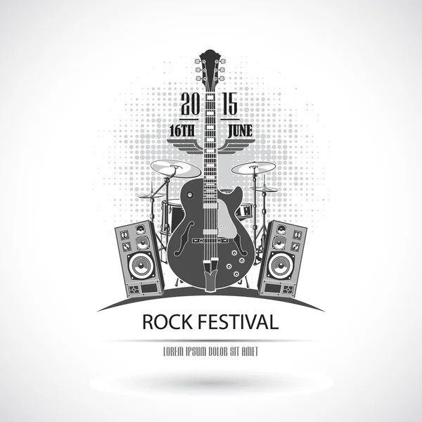 Francobolli Festival Rock — Vettoriale Stock