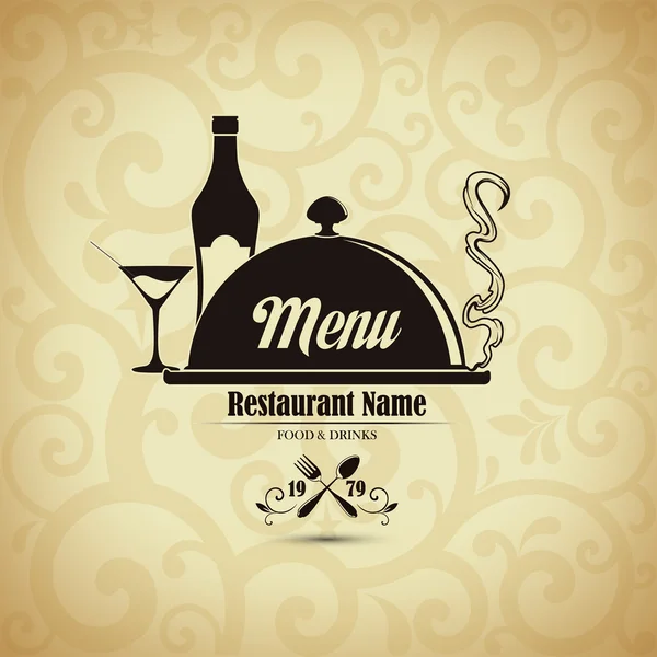 Design de menu de restaurante. Ilustração vetorial — Vetor de Stock