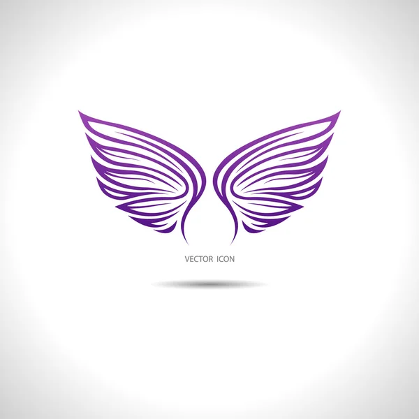 Icon with wings — Stock Vector