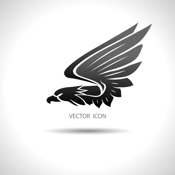 Icono con alas — Vector de stock