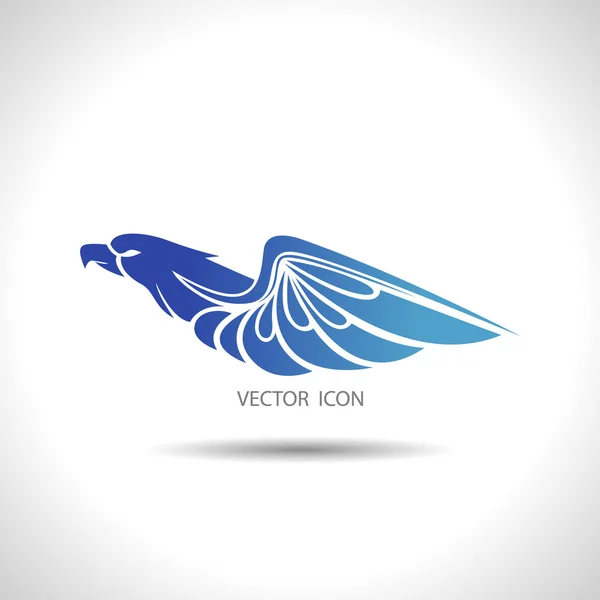 Icono con alas — Vector de stock