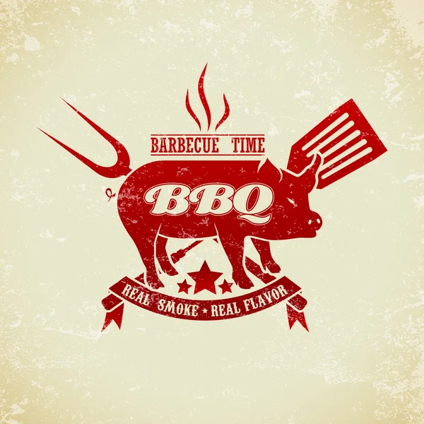 Fiesta de barbacoa Vintage Grill — Vector de stock