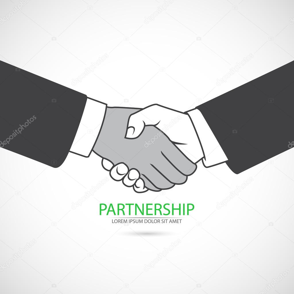 Handshake icon. Vector. Partnership concept.