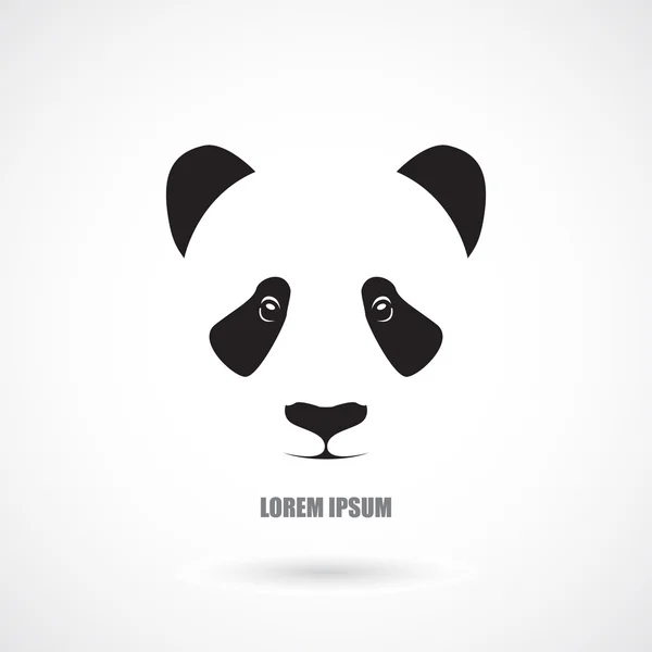 Icône avec tête de panda . — Image vectorielle