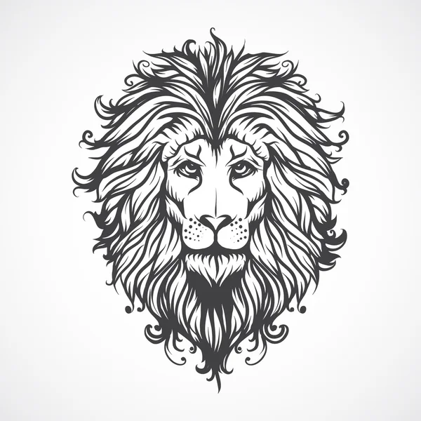 Lions Head. Vector illustration. Stock Illustration