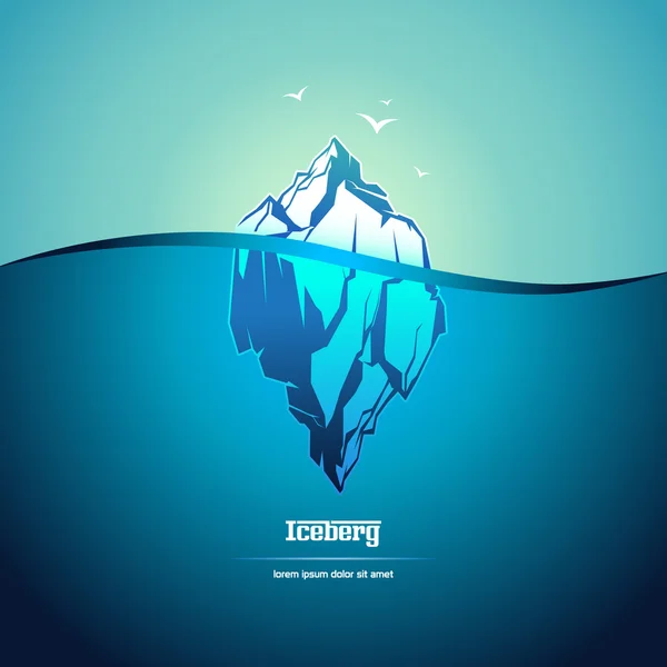 Iceberg icon vector. Stock Vector