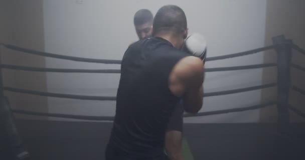 Dövüşçüler Ringde Maç Yapıyor — Stok video