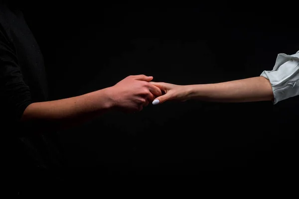 Soft Gentle Touch Hands Man Woman — Stock Photo, Image