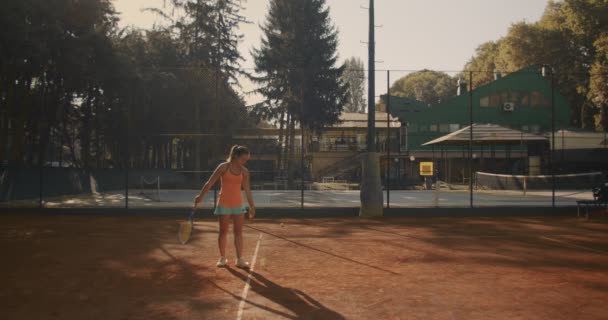 Par Sport Människor Som Spelar Tennis Dagtid — Stockvideo