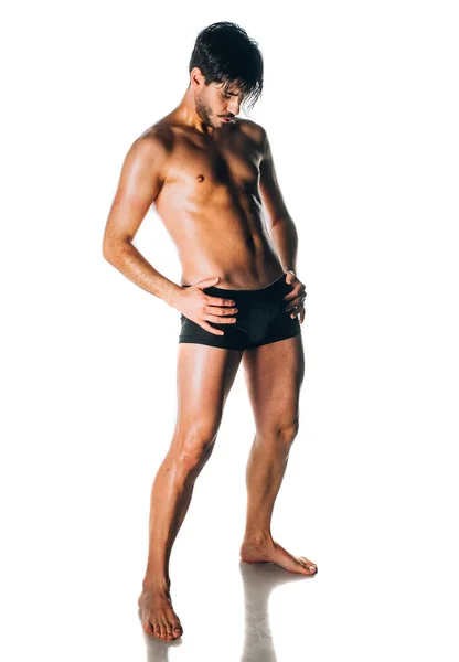 Giovane Uomo Caucasico Attraente Sexy Con Corpo Muscolare Sexy Concetto — Foto Stock