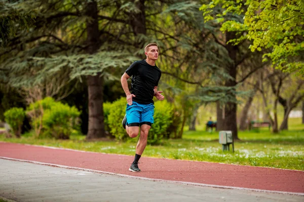 Corre Hacia Éxito Éxito Deporte Del Hombre Ejecutar Salir Correr —  Fotos de Stock