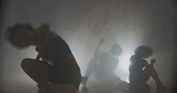 Gruppe Von Tänzern Zeigt Ihr Können — Stockvideo
