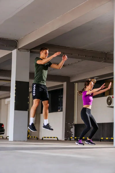 Idrottare Som Tränar Gym Funktionell Träning — Stockfoto