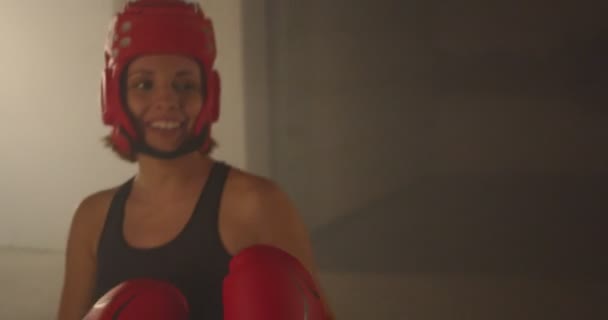 Kickboxer Üben Gemeinsam — Stockvideo