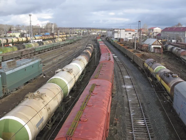 Estación de tren. Transporte. — Foto de Stock