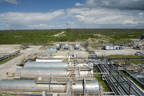 Zakład rafinerii ropy naftowej — Zdjęcie stockowe
