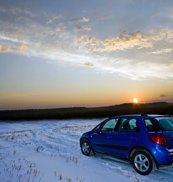 Winter travel off road — Stock Photo, Image