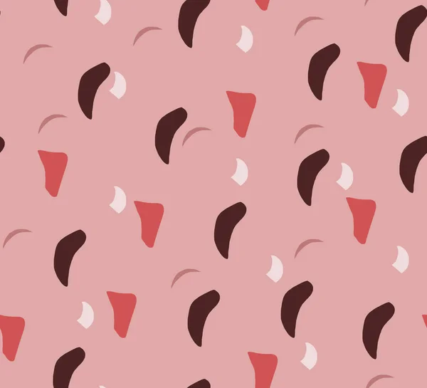 Abstract Tekening Van Veelkleurige Vlekken Een Roze Ondergrond Naadloos Patroon — Stockfoto