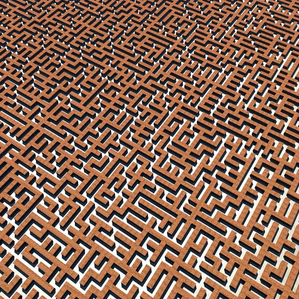 Labirinto de tijolos — Fotografia de Stock