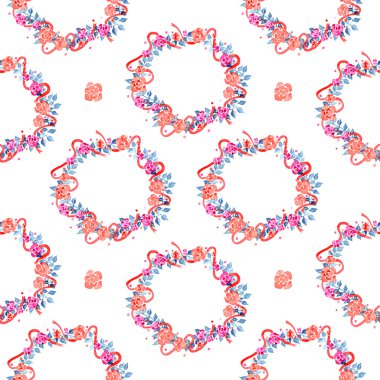 Suluboya çiçek deseni