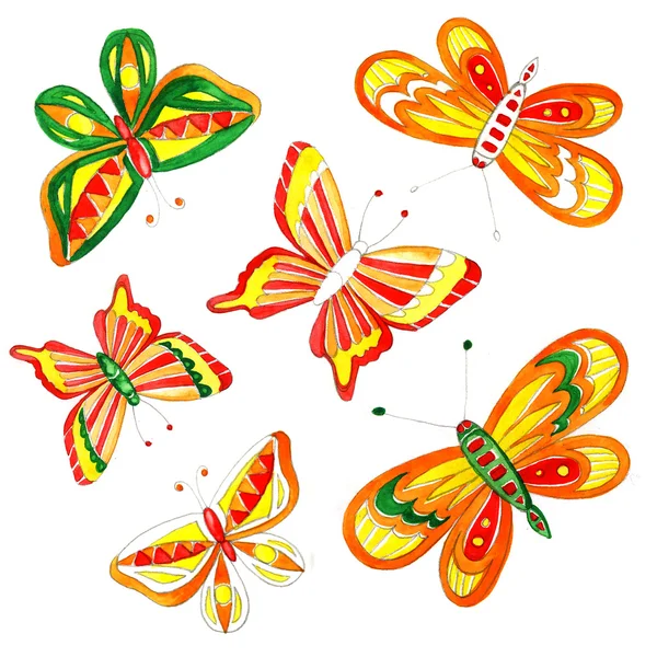 Акварельная пасхальная бабочка — стоковое фото