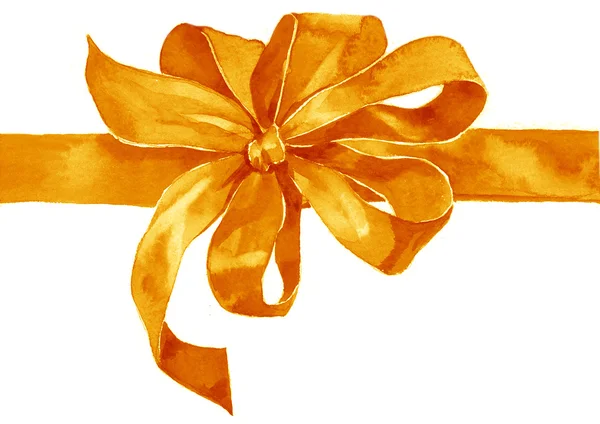 Férias aquarela amarelo laranja arco — Fotografia de Stock