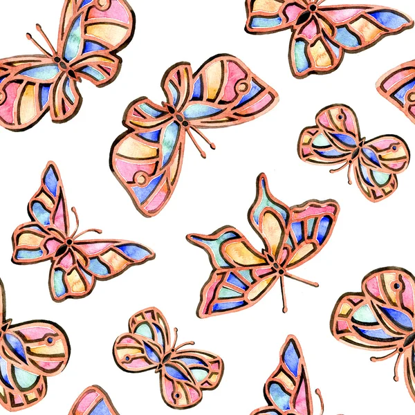 Watercolor borboleta verão primavera — Fotografia de Stock