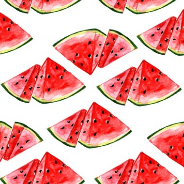 Suluboya yaz meyve karpuz desen
