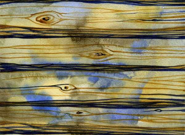 Akvarel rustikální textura dřeva — Stock fotografie