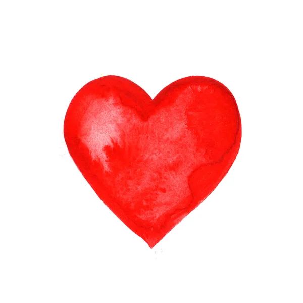 Suluboya pembe kalp, tasarımın için element — Stok fotoğraf